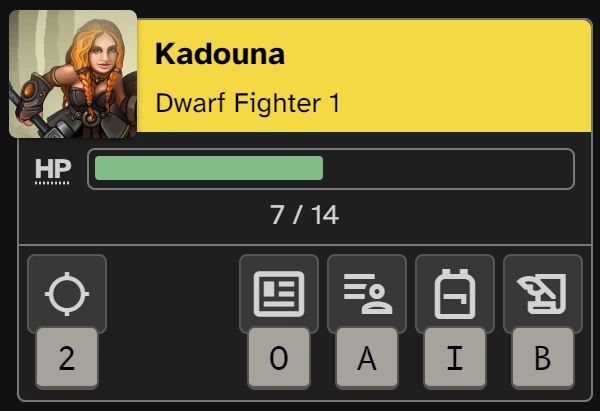 focused character card